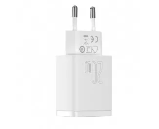 Сетевое зарядное устройство Baseus Compact Quick Charger U+С 20W (CCXJ-B02) White