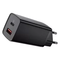 Сетевое зарядное устройство Baseus GaN2 Lite Quick Charger C+U 65W (CCGAN2L-B01) Black