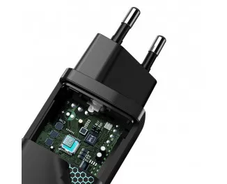 Сетевое зарядное устройство Baseus GaN2 Lite Quick Charger C+U 65W (CCGAN2L-B01) Black