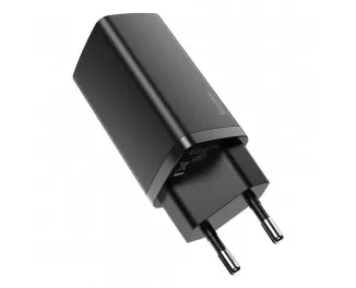 Сетевое зарядное устройство Baseus GaN2 Lite Quick Charger C+U 65W (CCGAN2L-B01) Black