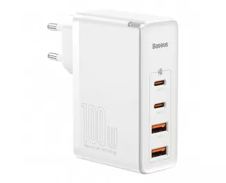 Сетевое зарядное устройство Baseus GaN2 Pro Quick Charger 2C+2U 100W (CCGAN2P-L02) White