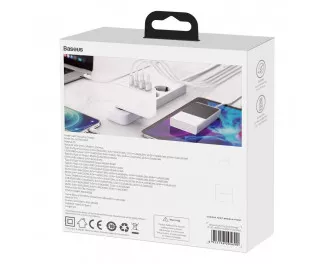 Сетевое зарядное устройство Baseus GaN2 Pro Quick Charger 2C+2U 100W (CCGAN2P-L02) White