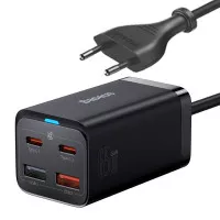 Сетевое зарядное устройство Baseus GaN3 Pro 2U+2C 65W EU (CCGP040101) Black