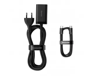 Сетевое зарядное устройство Baseus GaN3 Pro 2U+2C 65W EU (CCGP040101) Black