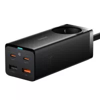 Сетевое зарядное устройство Baseus GaN3 Pro Desktop Powerstrip AC+2U+2C 65W EU (PSZM000901) Black