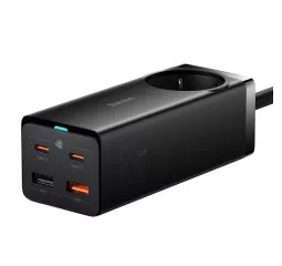 Сетевое зарядное устройство Baseus GaN3 Pro Desktop Powerstrip AC+2U+2C 65W EU (PSZM000901) Black