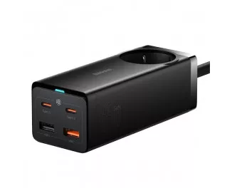 Сетевое зарядное устройство Baseus GaN3 Pro Desktop Powerstrip AC+2U+2C 65W EU (PSZM000901) Black