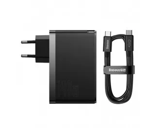 Сетевое зарядное устройство Baseus GaN5 Pro 2C+U 140W EU (CCGP100201) Black