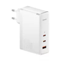 Сетевое зарядное устройство Baseus GaN5 Pro 2C+U 140W EU (CCGP100202) White
