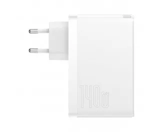 Сетевое зарядное устройство Baseus GaN5 Pro 2C+U 140W EU (CCGP100202) White