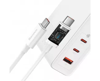 Сетевое зарядное устройство Baseus GaN5 Pro 2C+U 140W EU (CCGP100202) White