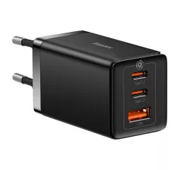 Сетевое зарядное устройство Baseus GaN5 Pro 2C+U 65W EU (CCGP120201) Black