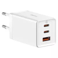 Сетевое зарядное устройство Baseus GaN5 Pro 2C+U 65W EU (CCGP120202) White