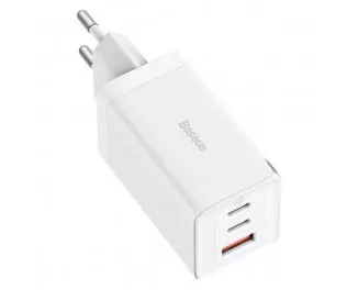 Сетевое зарядное устройство Baseus GaN5 Pro 2C+U 65W EU (CCGP120202) White