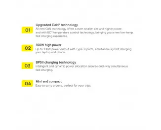 Сетевое зарядное устройство Baseus GaN5 Pro C+U 100W EU (CCGP090201) Black
