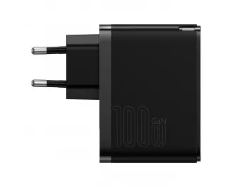 Сетевое зарядное устройство Baseus GaN5 Pro C+U 100W EU (CCGP090201) Black
