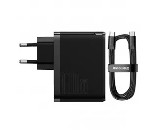 Сетевое зарядное устройство Baseus GaN5 Pro C+U 100W EU (CCGP090201) Black