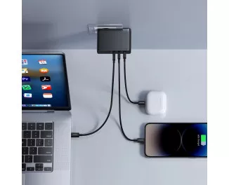 Сетевое зарядное устройство Baseus GaN5 Pro Digital Fast Charger 2C+U 160W EU (P10110825113-00) Cluster Black