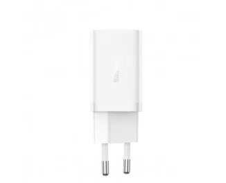 Сетевое зарядное устройство Baseus GaN5 Pro Fast Charger C+C 40W EU (CCGP180102) White