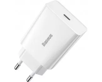 Сетевое зарядное устройство Baseus Speed Mini Quick Charger 1C 20W (CCFS-SN02) White