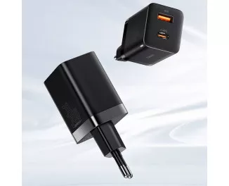 Сетевое зарядное устройство Baseus Super Si Pro Quick Charger C+U 30W (CCSUPP-E01) Black