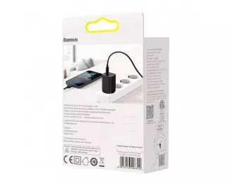 Сетевое зарядное устройство Baseus Super Si Pro Quick Charger C+U 30W (CCSUPP-E01) Black