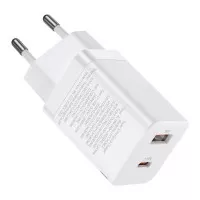 Сетевое зарядное устройство Baseus Super Si Pro Quick Charger C+U 30W (CCSUPP-E02) White