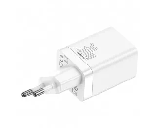 Сетевое зарядное устройство Baseus Super Si Pro Quick Charger C+U 30W (CCSUPP-E02) White