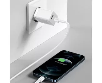 Сетевое зарядное устройство Baseus Super Si Pro Quick Charger C+U 30W (CCSUPP-E02) White