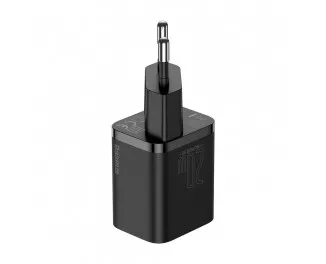 Сетевое зарядное устройство Baseus Super Si Quick Charger 1C 20W + кабель USB C-Lightning 1.0m (TZCCSUP-B01) Black