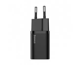 Сетевое зарядное устройство Baseus Super Si Quick Charger 1C 20W + кабель USB C-Lightning 1.0m (TZCCSUP-B01) Black