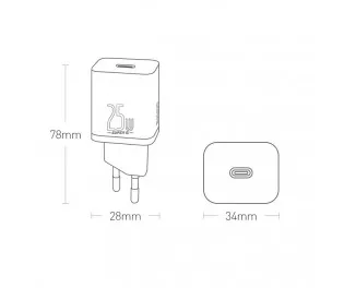 Сетевое зарядное устройство Baseus Super Si Quick Charger 1C 25W (CCSP020102) White