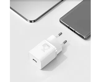 Сетевое зарядное устройство Baseus Super Si Quick Charger 1C 25W + кабель USB C-USB C 1.0m (TZCCSUP-L02) White
