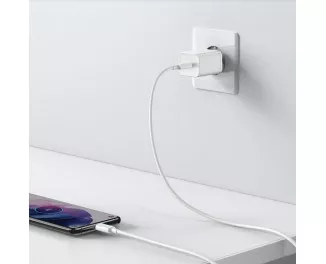 Сетевое зарядное устройство Baseus Super Si Quick Charger 1C 25W + кабель USB C-USB C 1.0m (TZCCSUP-L02) White
