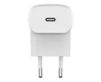 Сетевое зарядное устройство Belkin 20W USB-C PD PPS White (WCA006VFWH)