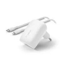 Сетевое зарядное устройство Belkin 30W PD PPS USB-С - Lightning 1m White (WCA005VF1MWH-B5)