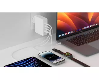 Сетевое зарядное устройство Belkin Boost Up Charge Pro GaN 4-Ports Charger 140W (WCH014BTWH) White