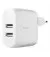 Сетевое зарядное устройство Belkin BoostCharge Dual USB-A Wall Charger 24W + Lightning to USB-A Cable White (WCD001vf1MWH)