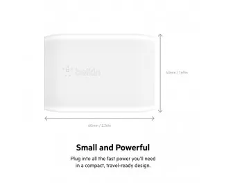 Мережевий зарядний пристрій Belkin BoostCharge USB-C Wall Charger 20W + USB-C/USB-C Cable White (WCA005vf1MWH-B6)