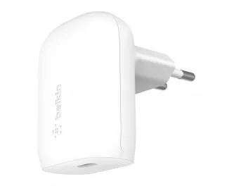 Мережевий зарядний пристрій Belkin BoostCharge USB-C Wall Charger 20W + USB-C/USB-C Cable White (WCA005vf1MWH-B6)