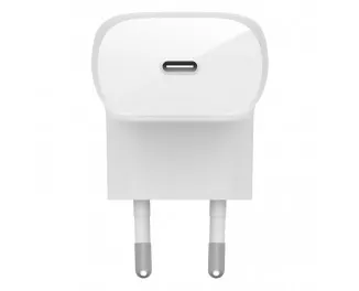 Мережевий зарядний пристрій Belkin BoostCharge USB-C Wall Charger 20W + USB-C/USB-C Cable White (WCA005vf1MWH-B6)