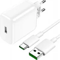 Мережевий зарядний пристрій Oppo 67W SUPERVOOC Type-A to Type-C cable White (VCB7CACH)