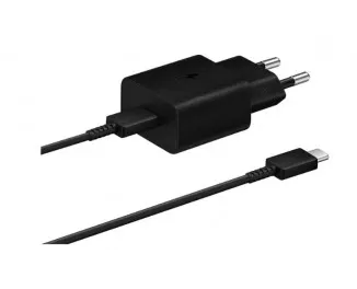 Сетевое зарядное устройство Samsung 15W PD Power Adapter (with Type-C cable) Black (EP-T1510XBEGEU)