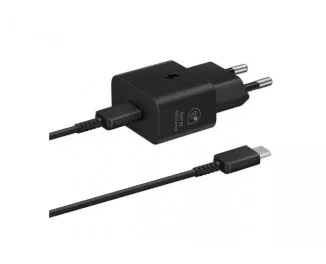 Сетевое зарядное устройство Samsung 25W PD Power Adapter (with Type-C cable) Black (EP-T2510XBEGEU)