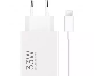 Сетевое зарядное устройство Xiaomi Wall Charger 33W White Type-C Cable (BHR9956EU)