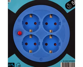 Мережевий фільтр 2E 2E 50 м, 4 розетки Black (2E-CR4315IP20M50)