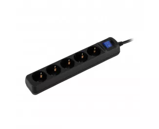 Сетевой фильтр 2E 5хТип F, 3х1.5мм кв, 16A, 10м, Black (2E-U05ES15M10BK)