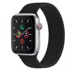 Силиконовый плетёный монобраслет для Apple Watch 38/40mm Braided Solo Loop Black (L/170-180mm)