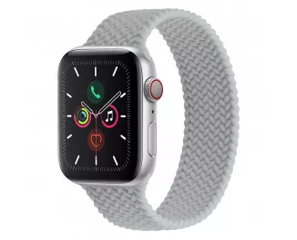 Силиконовый плетёный монобраслет для Apple Watch 38/40mm Braided Solo Loop Gray (L/170-180mm)