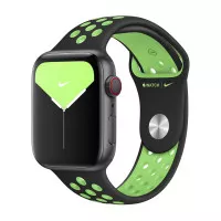 Силиконовый ремешок для Apple Watch 38/40/41mm Apple Nike Sport Band Black/Lime Blast (MXQW2)